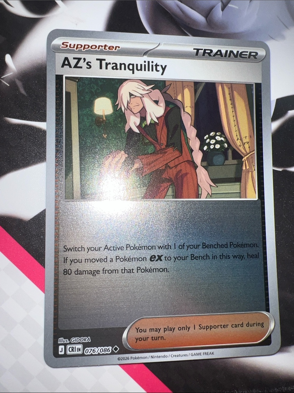 Pokemon Trainer Card AZ's Tranquility - Pink, Brown, Green